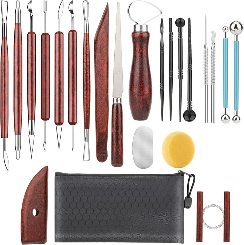 23PCS Ceramic & Pottery Modeling Tools Set for All Skill Levels