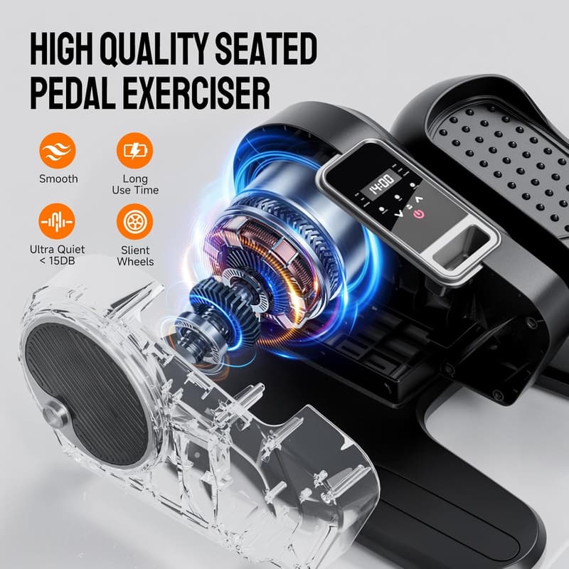 Portable Under Desk Elliptical Machine with 12 Speed Levels