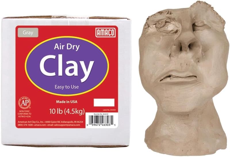 Air Dry Modeling Clay, 10 lb, Gray