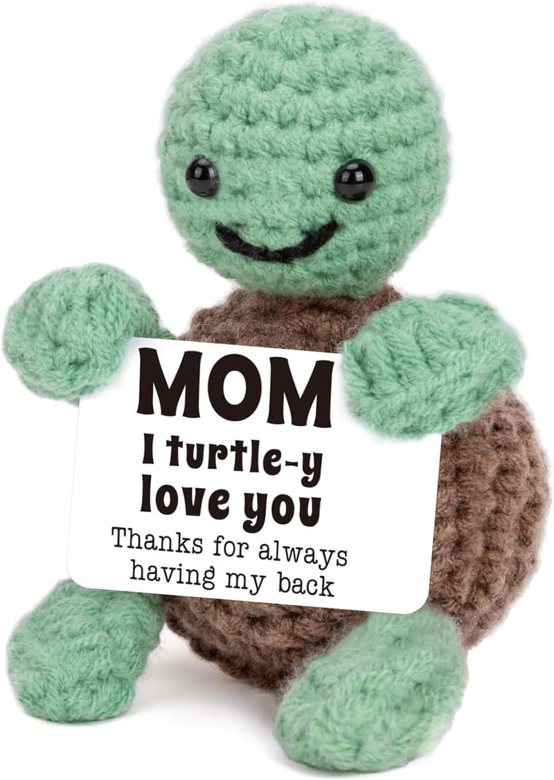 Handmade Crochet Turtle Gift for Mother's Day