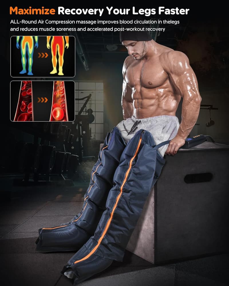 Post-Workout Recovery Leg Compression Massager for Athletes