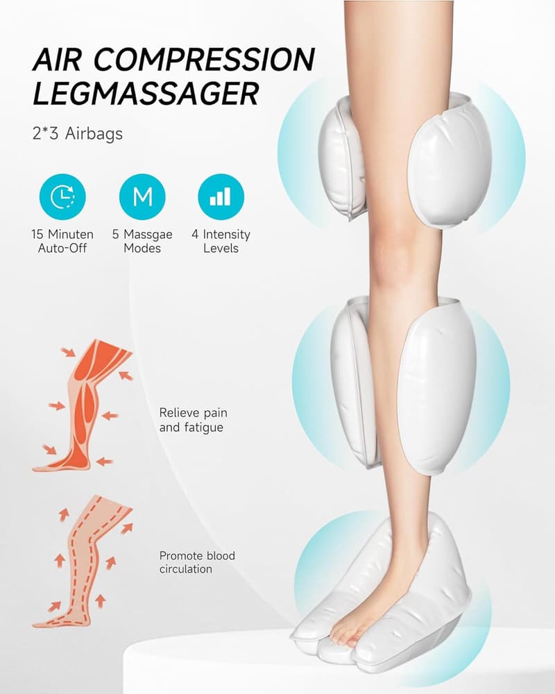 Leg Massager with Heat & Compression – Ideal Gift for Parents