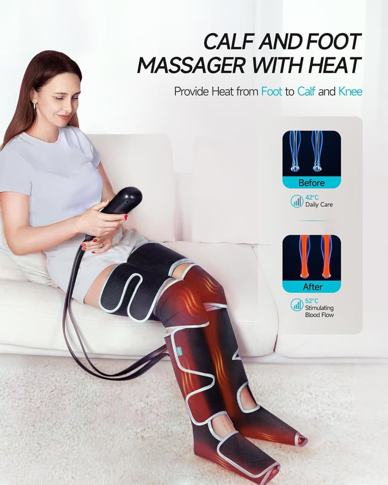 Leg Massager with Heat & Compression – Ideal Gift for Parents