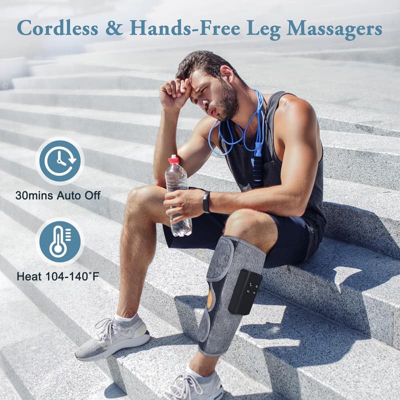 Cordless Air Compression Leg Massagers for Circulation and Pain Relief