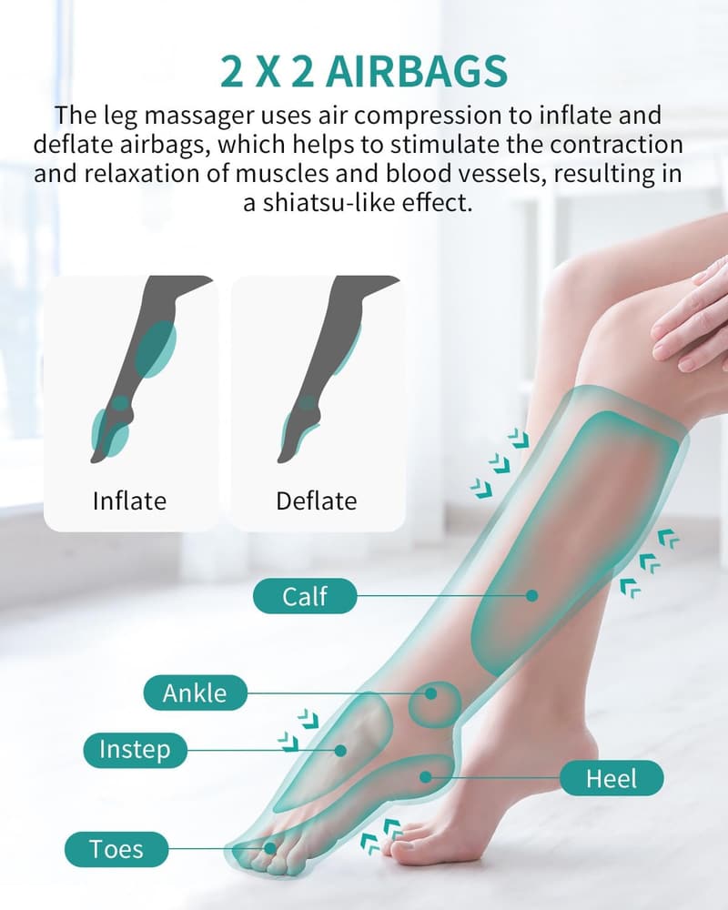 Leg Massager with Air Compression for Circulation and Relaxation