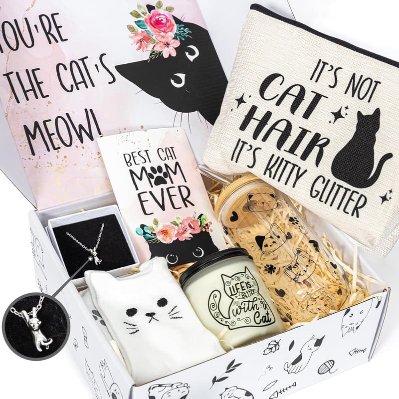 Funny Cat Lover Gift Box for Cat Moms - Mother's Day, Geburtstag