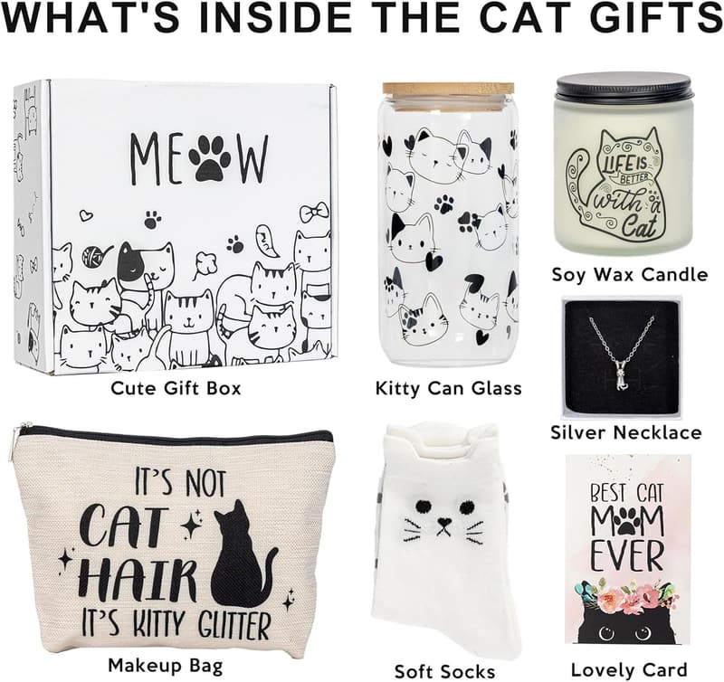 Funny Cat Lover Gift Box for Cat Moms - Mother's Day, Geburtstag