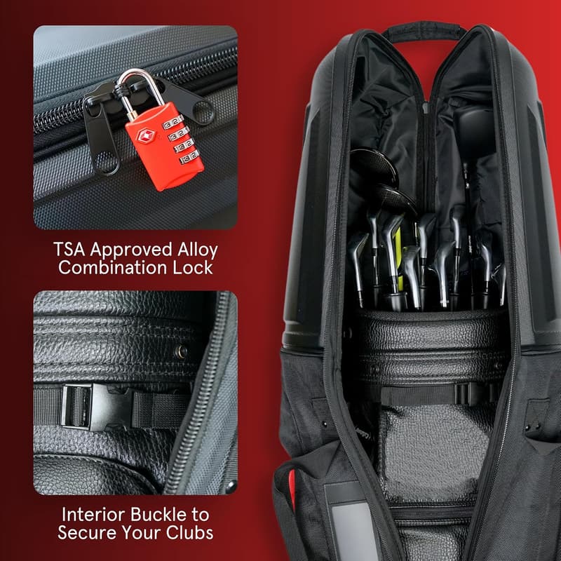 Waterproof Golf Travel Bag with Wheels & TSA Lock