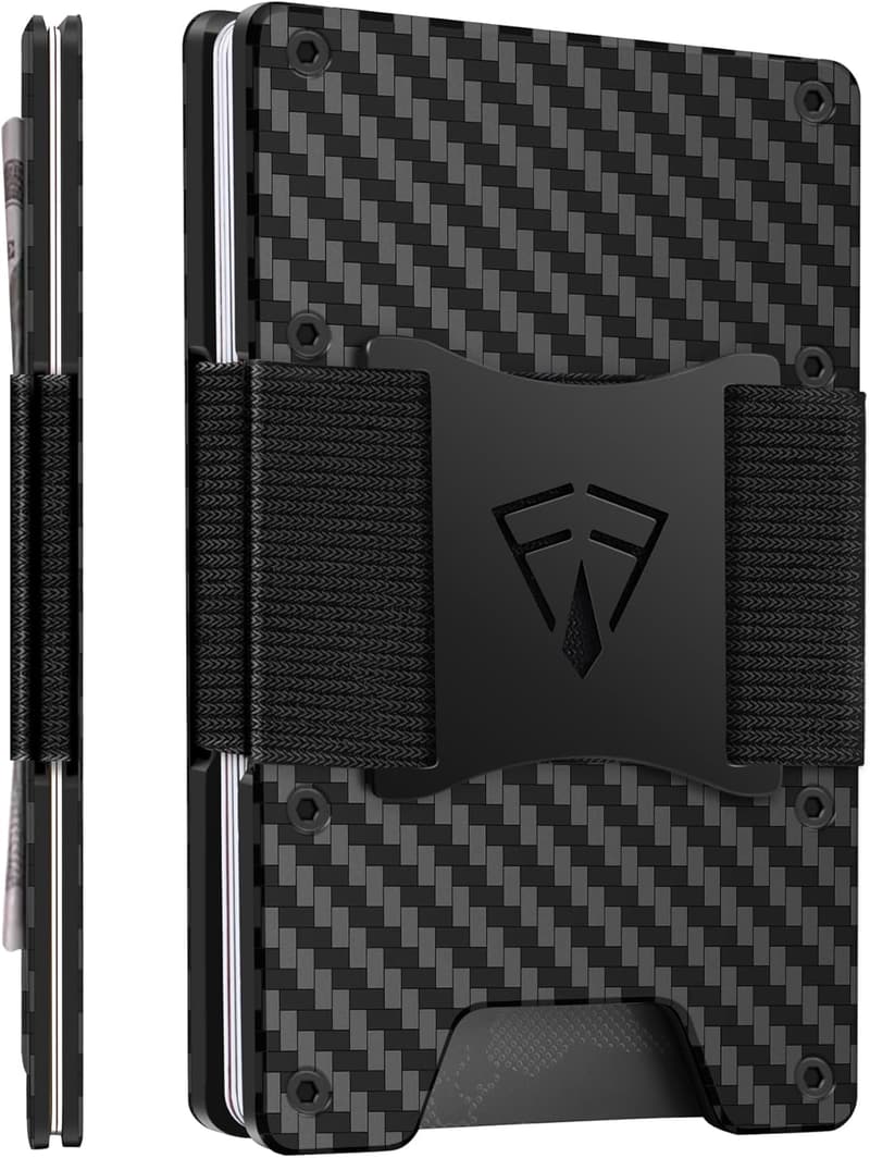 Slim Carbon Fiber Wallet with RFID Blocking for Men