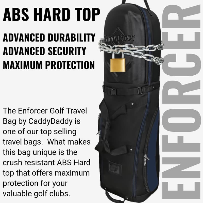Durable Golf Travel Bag with Crush-Resistant Hard Top
