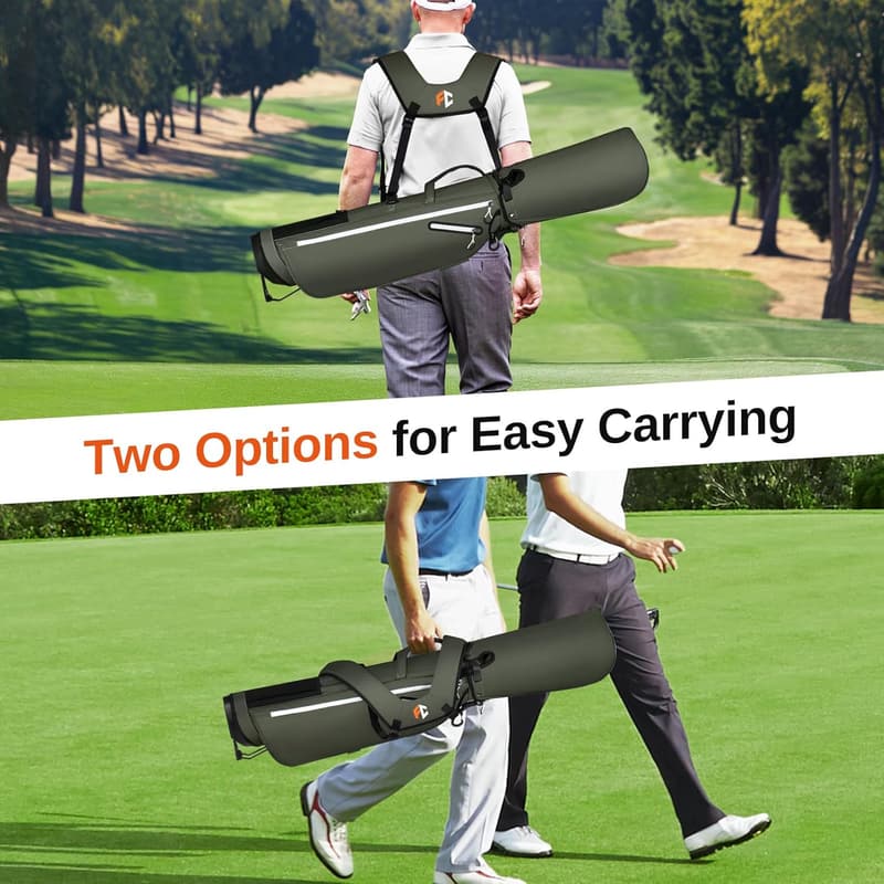 Lightweight Golf Stand Bag with 4-Way Dividers for 10 Clubs