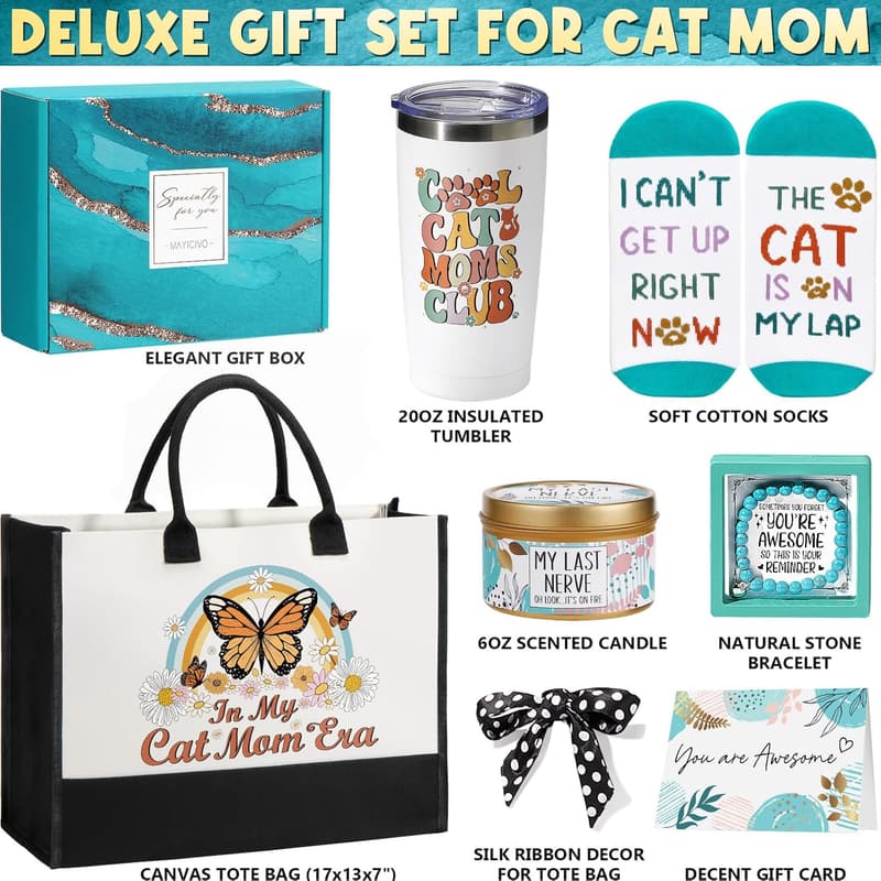 Cat Mom Gifts - Funny Tote for Cat Lovers on Mother's Day