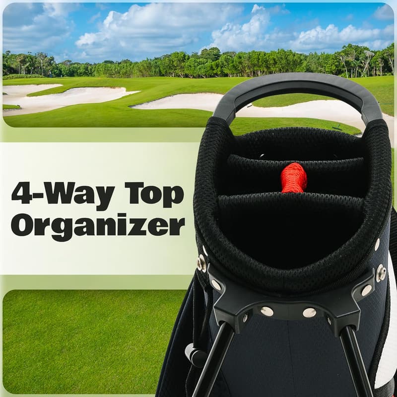 Ultra-Lite Portable Golf Stand Bag with Rain Hood