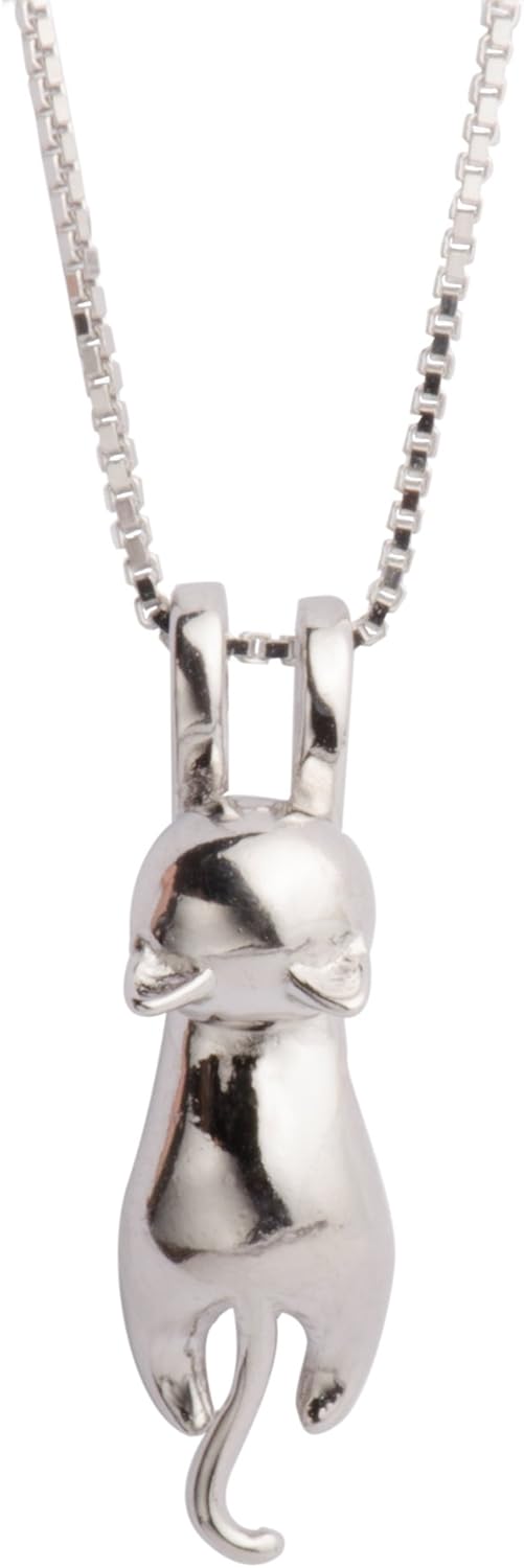 Sterling Silver Cat Necklace - Perfect Gift for Cat Moms