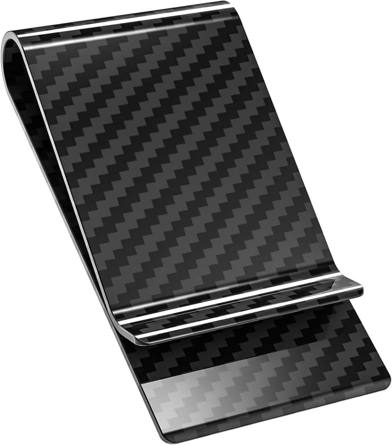 Carbon Fiber Minimalist Money Clip Front Pocket Wallet