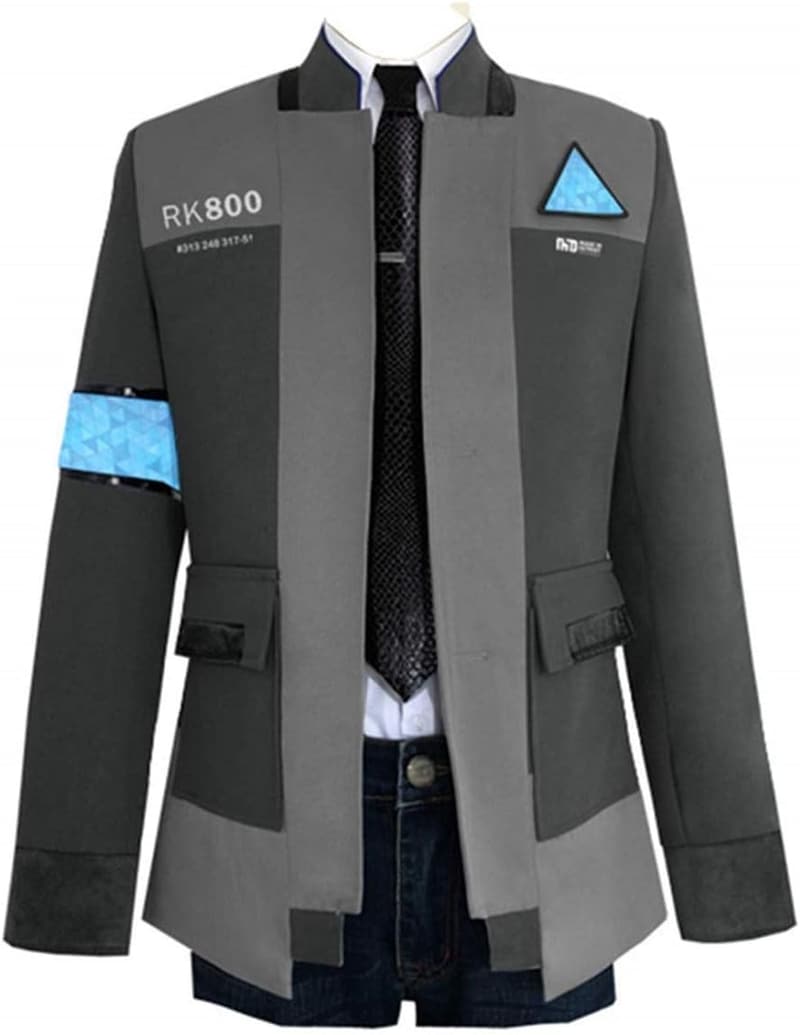 Men's Connor Cosplay Jacket and Tie Uniform Outfit