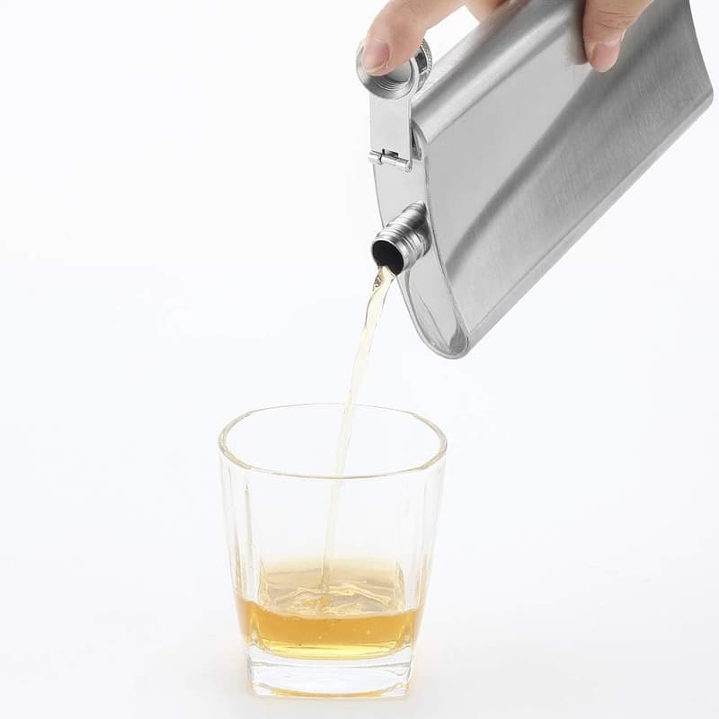 Leak-Proof 12oz Stainless Steel Hip Flask for Men
