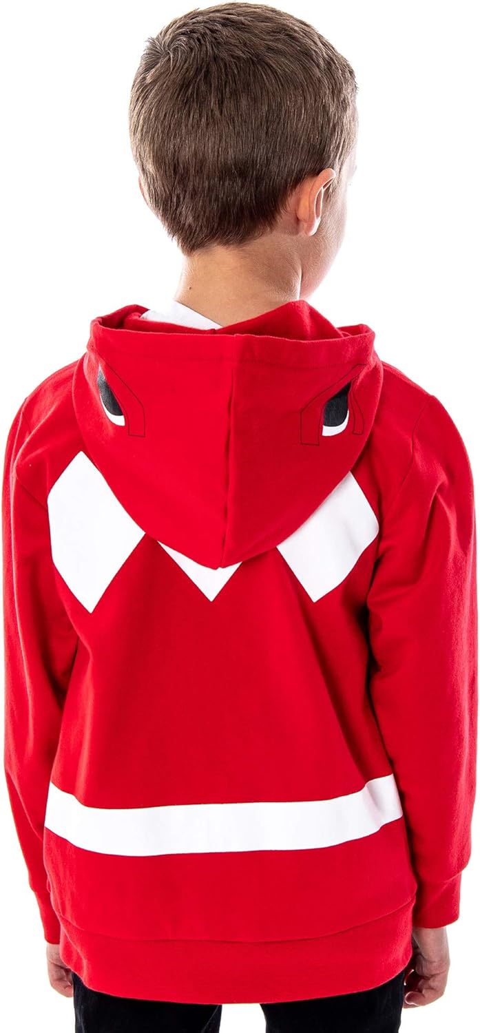 Power Rangers Costume Hoodie for Kids with Mesh Face Covering