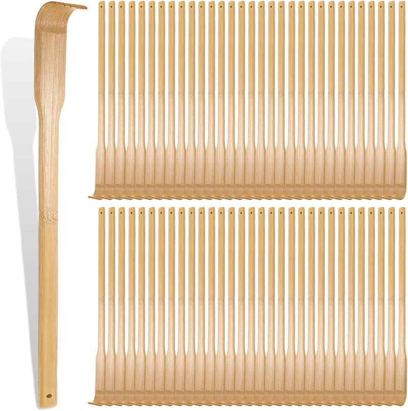 Bamboo Back Scratcher - 50 Pcs Manual Massager for Relief