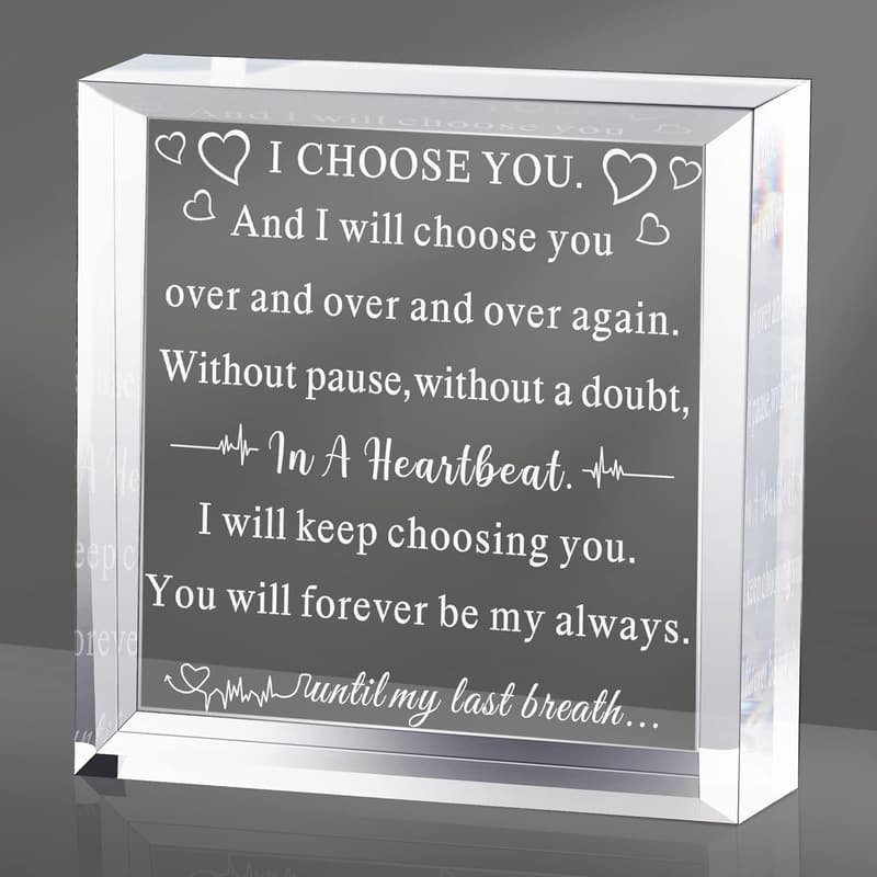 Anniversary Acrylic Keepsake Gift for Him