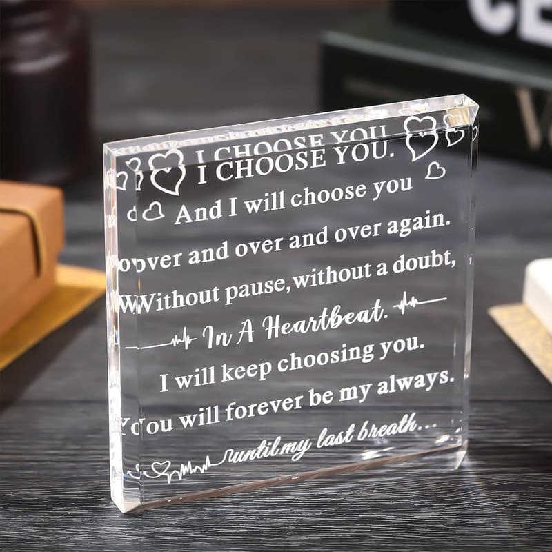 Anniversary Acrylic Keepsake Gift for Him