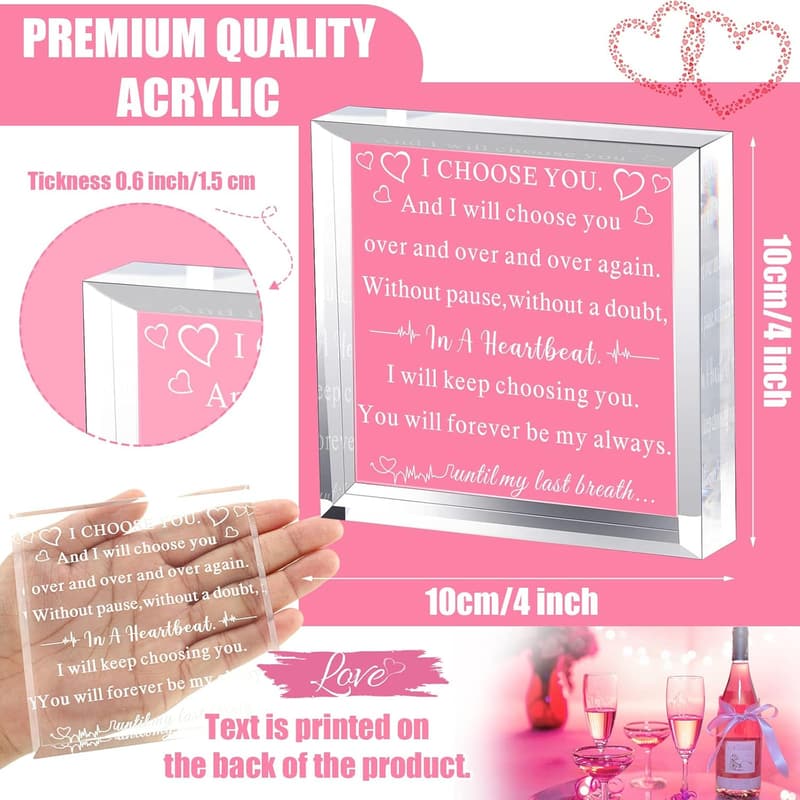 Anniversary Acrylic Keepsake Gift for Him