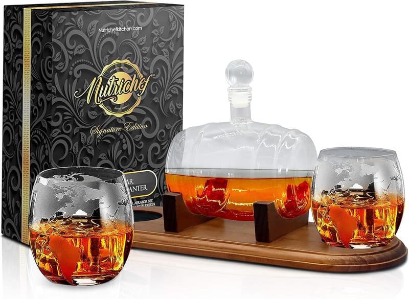 750ml Whiskey Decanter Set with Glasses & Stopper
