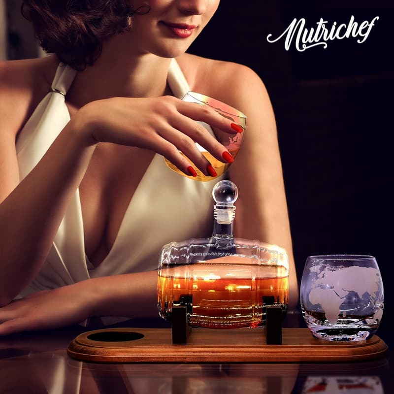 750ml Whiskey Decanter Set with Glasses & Stopper