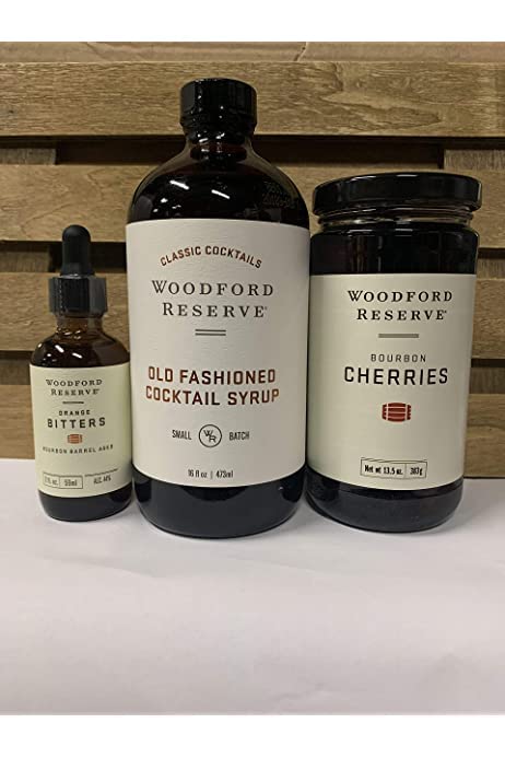 Old Fashioned Cocktail Bundle with Bitters, Cherries & Syrup