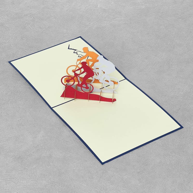 3D Mountain Bike Birthday Card with Envelope for Men