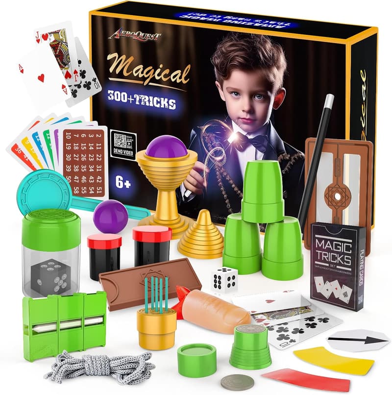 Magic Set for Kids - 300+ Tricks with Wand & Instructional Video
