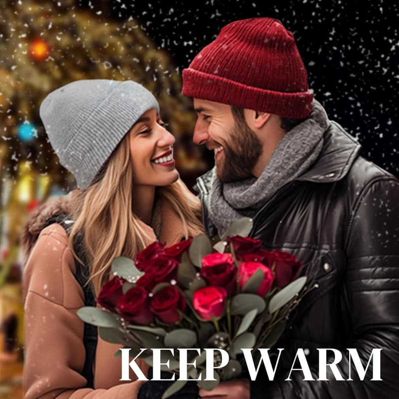 Unisex Knit Cuffed Winter Beanie for Men and Women