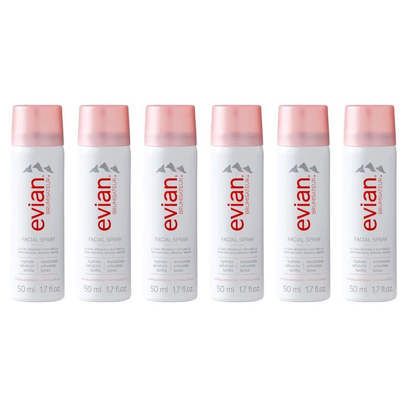 Evian Facial Spray Travel Set, 1.7 oz. - 6-Pack