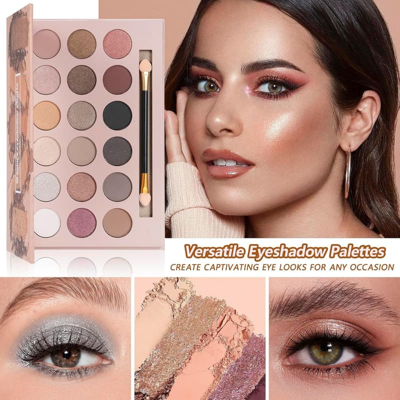 Teen Makeup Kit with Eyeshadow, Foundation, and Lip Gloss
