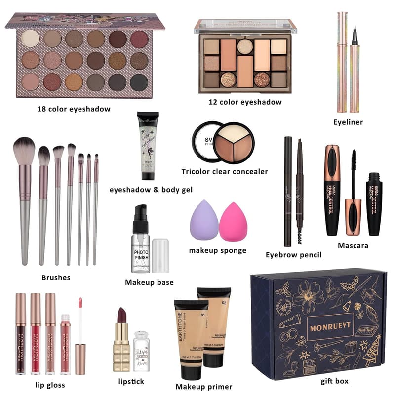 Teen Makeup Kit with Eyeshadow Palette & Foundation Set