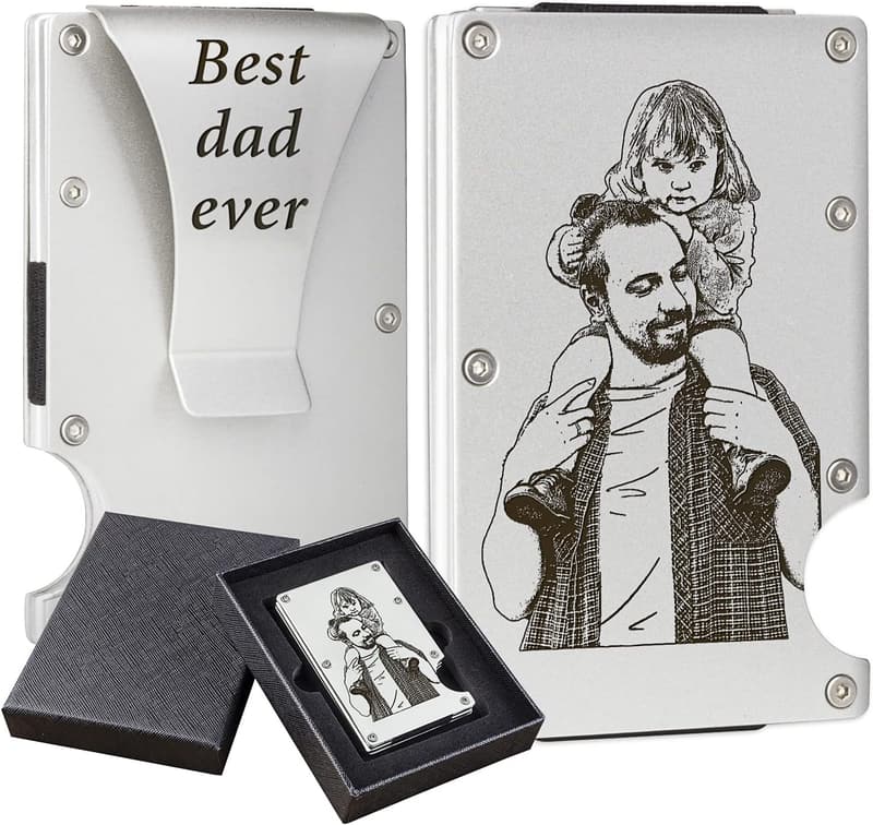 Personalized Carbon Fiber RFID Wallet with Money Clip for Men