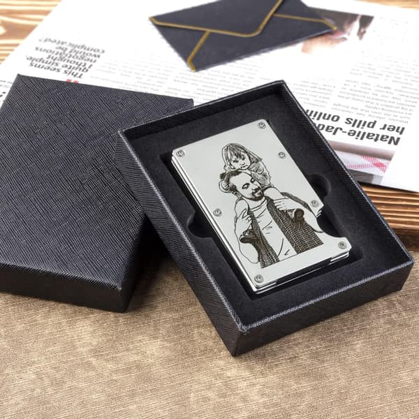 Personalized Carbon Fiber RFID Wallet with Money Clip for Men