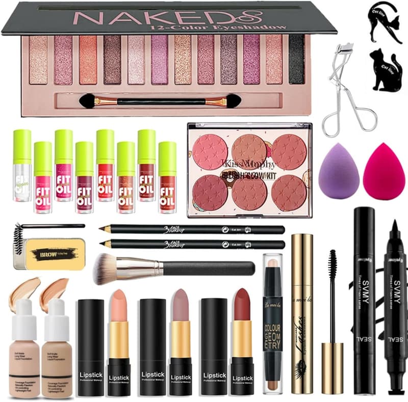 All-in-One 28-Piece Makeup Kit for Women & Teens