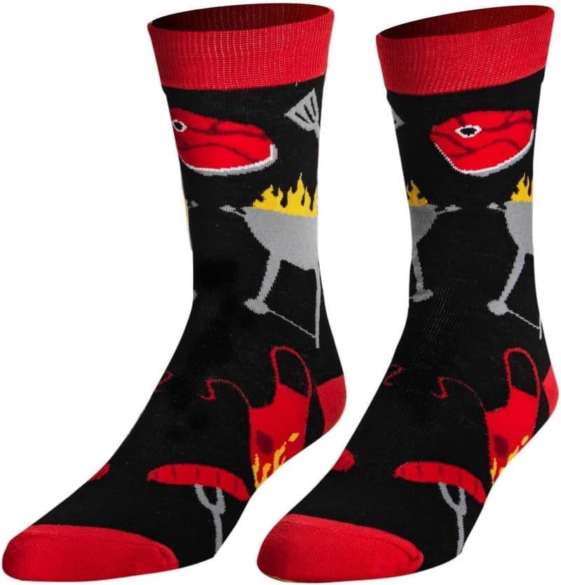 Colorful Snack-Themed Crew Socks for Men