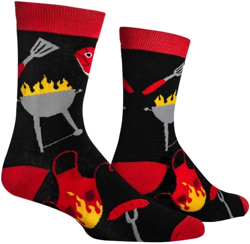 Colorful Snack-Themed Crew Socks for Men