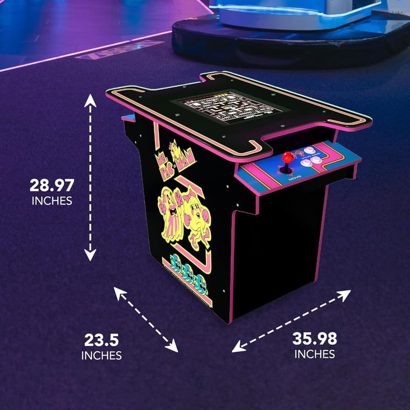 Ms. PAC-Man Arcade Game Table - Black Series Edition, 12 Games