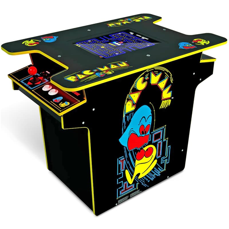 Arcade1Up Black Series Pac-Man Arcade Table with 12 Classic Games