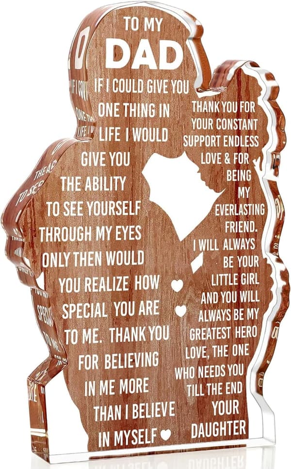 Father's Day Acrylic Plaque Gift from Daughter