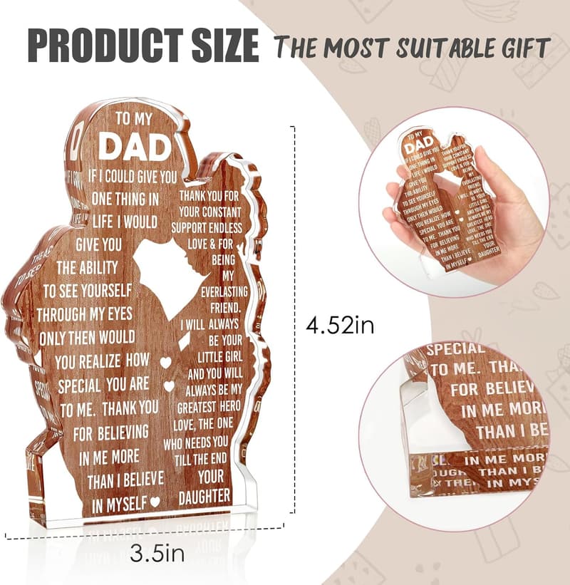 Father's Day Acrylic Plaque Gift from Daughter