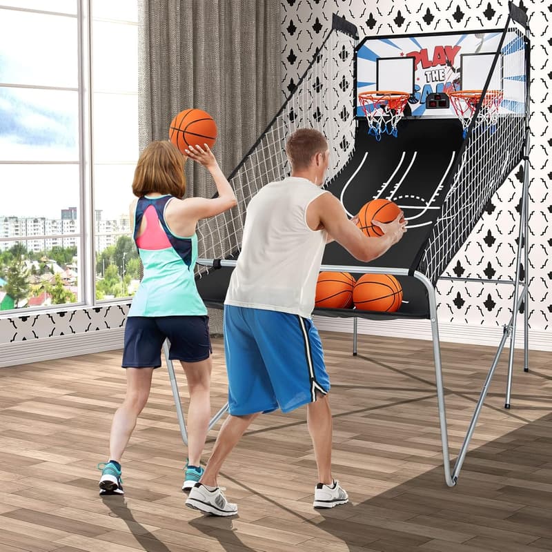 Foldable Basketball Arcade Game with Electronic Scoring for Kids & Adults
