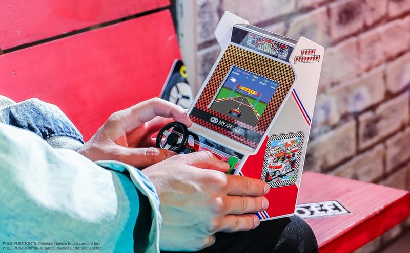 Retro Mini Arcade Racing Console with 2 Games & Real Controls