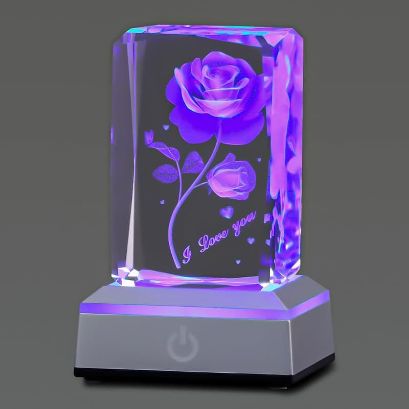 Valentine's Day 3D Butterfly Crystal Nightlight - Gift for Her