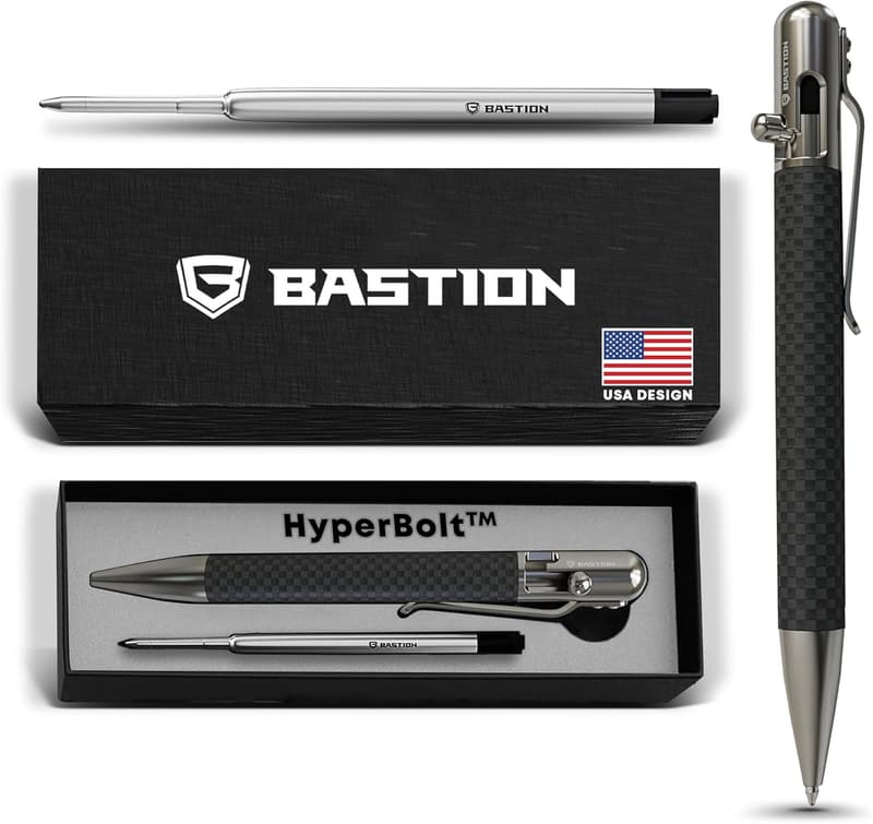 Luxury Carbon Fiber Bolt Action Pen - Stainless Steel, Professional Gift