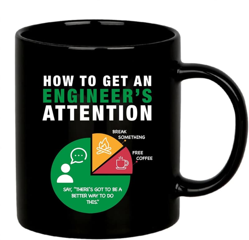 Funny Engineering Coffee Mug for Boyfriend, Husband, or Son