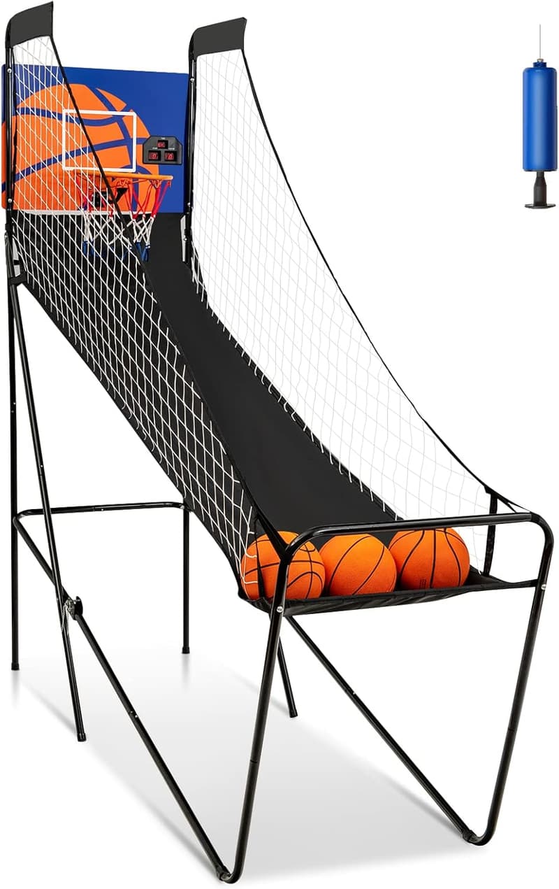 Indoor Foldable Electronic Basketball Game with Scorer and Buzzer